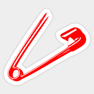 Safety Pin - What the Punk? - Stay Sharp - red edition Sticker